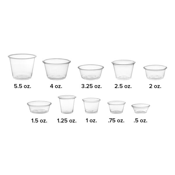 Souffle Cup / Portion Cup, Clear Plastic, 2 oz.